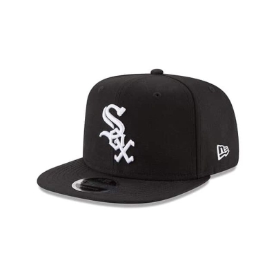 Black Chicago White Sox Hat - New Era MLB High Crown 9FIFTY Snapback Caps USA1023486